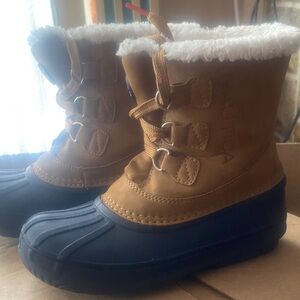 Nautica Kids' Brown and Blue Snow Boots